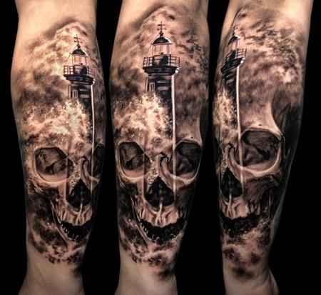 Tattoos - Skull/Lighthouse - 134755
